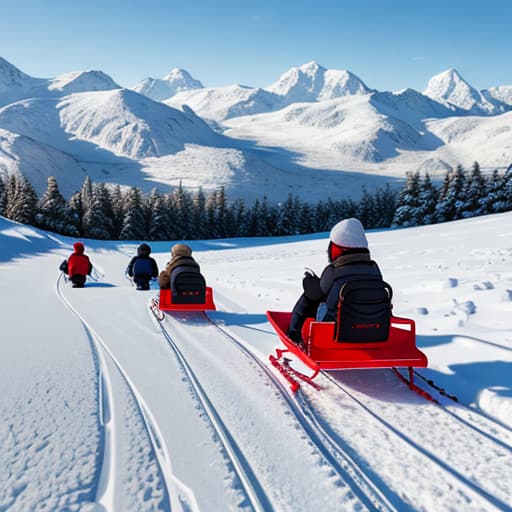  Snowfield sledge back view