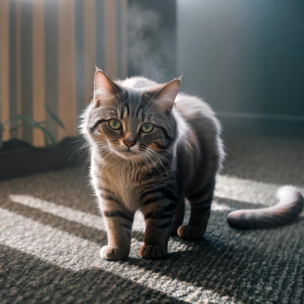  @PB_ImgGenBot Cat hyperrealistic, full body, detailed clothing, highly detailed, cinematic lighting, stunningly beautiful, intricate, sharp focus, f/1. 8, 85mm, (centered image composition), (professionally color graded), ((bright soft diffused light)), volumetric fog, trending on instagram, trending on tumblr, HDR 4K, 8K