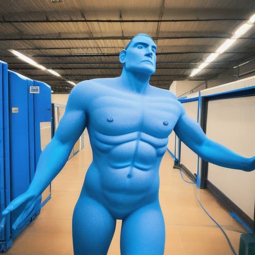  Giant blue human looking energy being