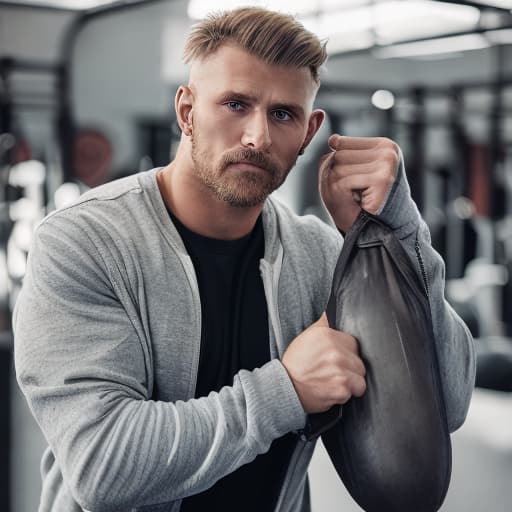 portrait+ style russian queer fitness model blonde very cute dilf dude face