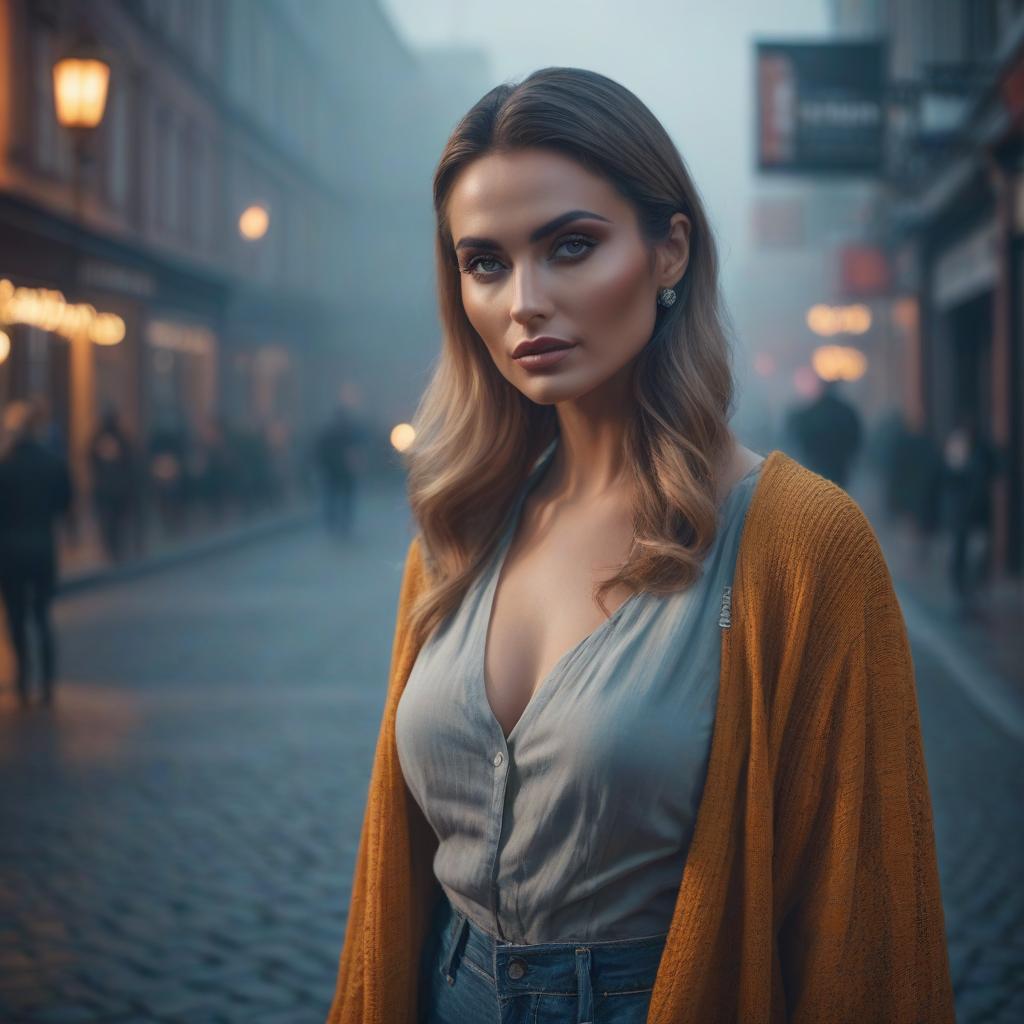  A woman named Elina hyperrealistic, full body, detailed clothing, highly detailed, cinematic lighting, stunningly beautiful, intricate, sharp focus, f/1. 8, 85mm, (centered image composition), (professionally color graded), ((bright soft diffused light)), volumetric fog, trending on instagram, trending on tumblr, HDR 4K, 8K