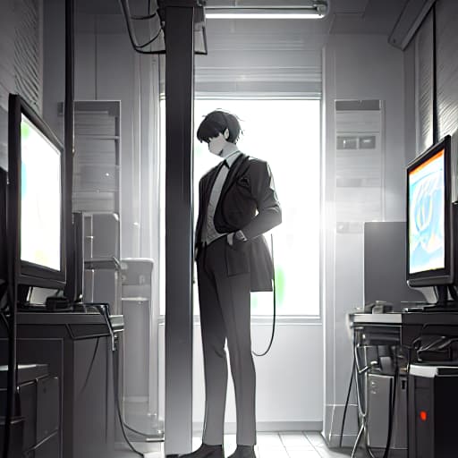  (6ft tall school boy standing in a height measurement machine.), anime, highly detailed, 4k, high quality, trending on art station hyperrealistic, full body, detailed clothing, highly detailed, cinematic lighting, stunningly beautiful, intricate, sharp focus, f/1. 8, 85mm, (centered image composition), (professionally color graded), ((bright soft diffused light)), volumetric fog, trending on instagram, trending on tumblr, HDR 4K, 8K