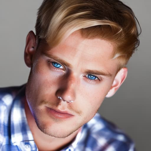 portrait+ style british queer porn actor blonde very cute dude face