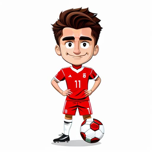  Switzerland football player cartoon character, best quality, masterpiece