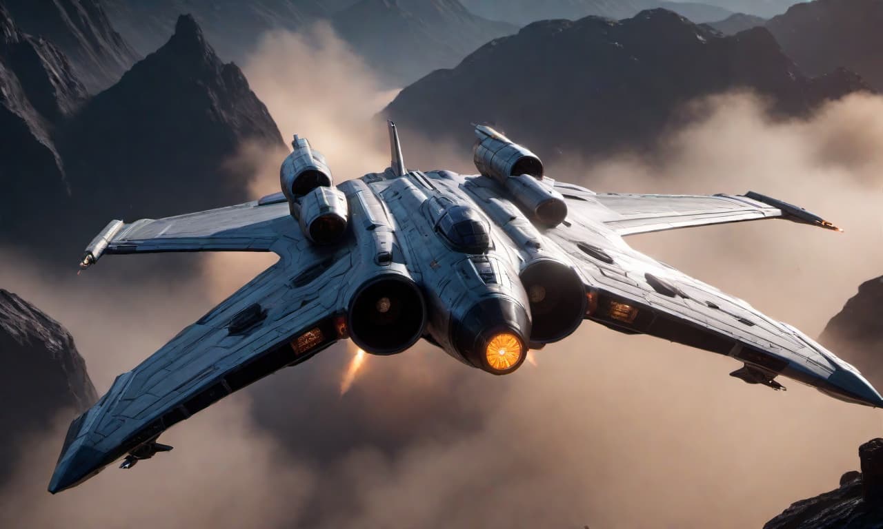  ELITE DANGEROUS, ANACONDA SHIP, FLY TO QUAZAR hyperrealistic, full body, detailed clothing, highly detailed, cinematic lighting, stunningly beautiful, intricate, sharp focus, f/1. 8, 85mm, (centered image composition), (professionally color graded), ((bright soft diffused light)), volumetric fog, trending on instagram, trending on tumblr, HDR 4K, 8K