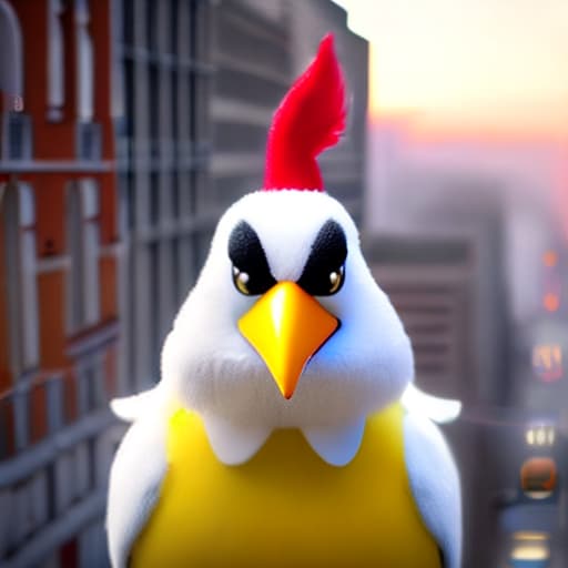 wa-vy style mutated chicken hyperrealistic, full body, detailed clothing, highly detailed, cinematic lighting, stunningly beautiful, intricate, sharp focus, f/1. 8, 85mm, (centered image composition), (professionally color graded), ((bright soft diffused light)), volumetric fog, trending on instagram, trending on tumblr, HDR 4K, 8K