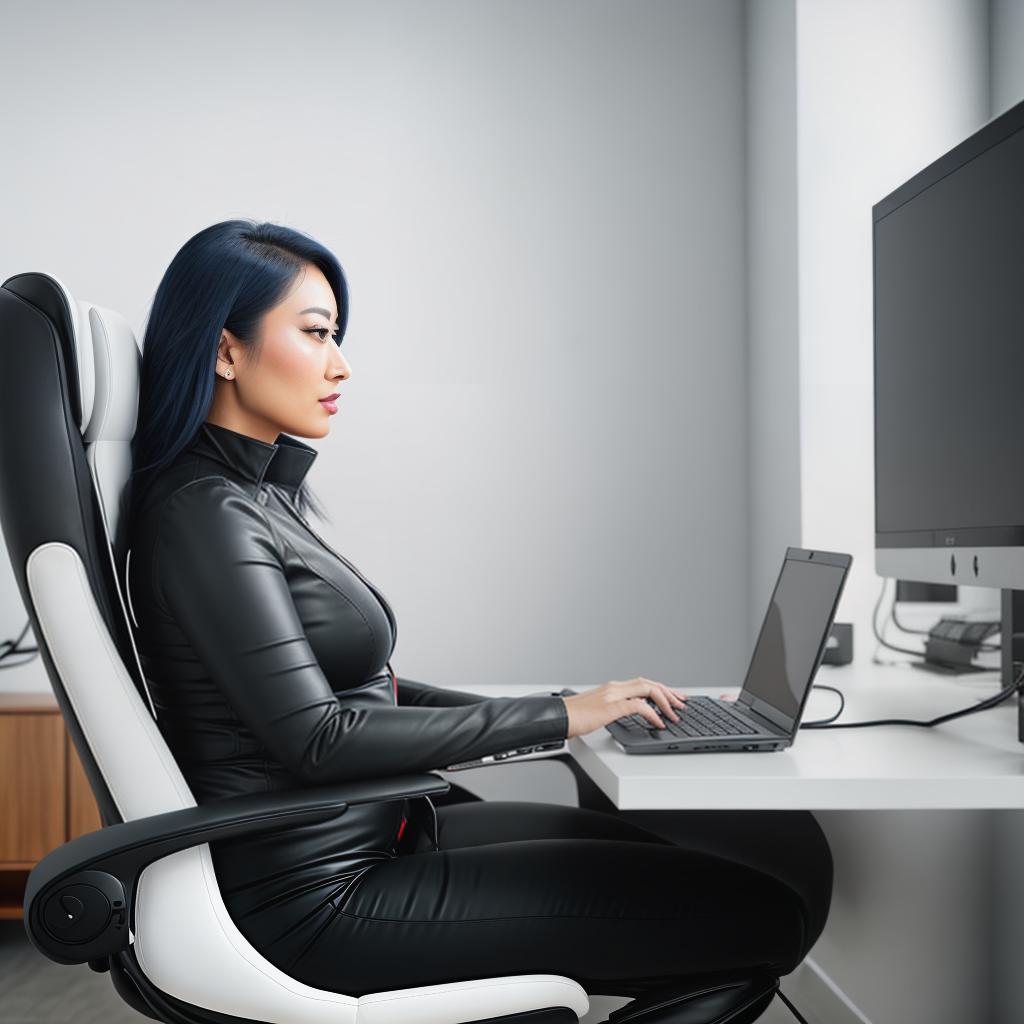  raccoon sitting in gaming chair front a computer on desktop, ((semi anthropomorphic)),(full body), tail, belly, sitting, fat, (chubby), (((white background))), solo, desktop, gaming chair, side view,  [[[clothes]]] hyperrealistic, full body, detailed clothing, highly detailed, cinematic lighting, stunningly beautiful, intricate, sharp focus, f/1. 8, 85mm, (centered image composition), (professionally color graded), ((bright soft diffused light)), volumetric fog, trending on instagram, trending on tumblr, HDR 4K, 8K