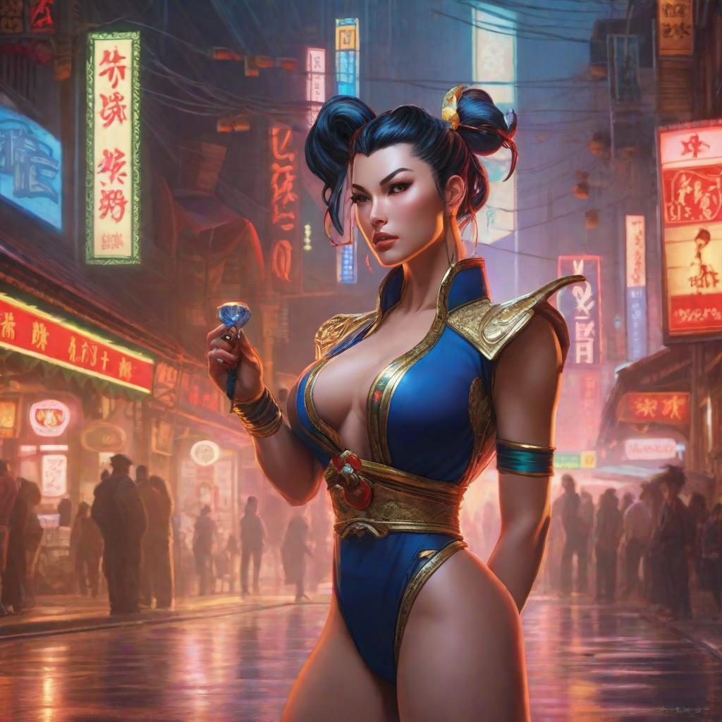  Chun li acos tada en calzones , multicolored hair, Colorful background, realistic shaded perfect face, fine details by realistic shaded lighting poster by ilya kuvshinov katsuhiro otomo, magali villeneuve, artgerm, jeremy lipkin and michael garmash and rob rey hyperrealistic, full body, detailed clothing, highly detailed, cinematic lighting, stunningly beautiful, intricate, sharp focus, f/1. 8, 85mm, (centered image composition), (professionally color graded), ((bright soft diffused light)), volumetric fog, trending on instagram, trending on tumblr, HDR 4K, 8K