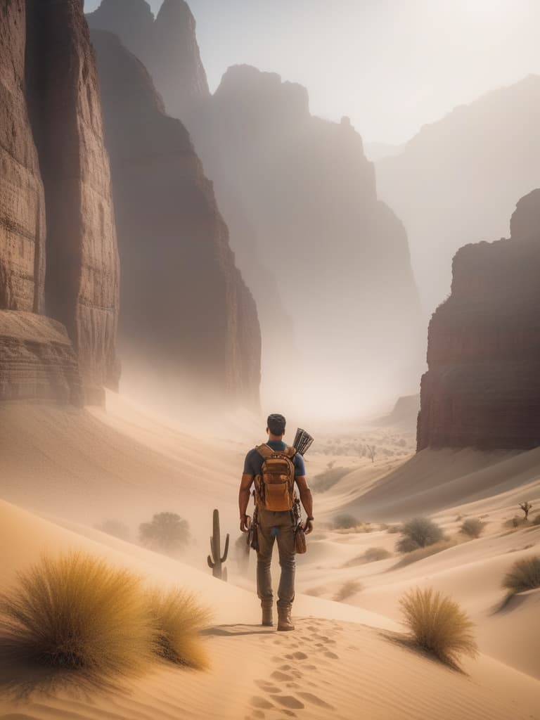  Half body portrait,Young Asian Man Tourist wear summer casual short sleeve t shirt, standing in desert, look at to camera, cinematic lighting, stunningly beautiful, intricate, sharp focus, f/1. 8, 85mm, (professionally color graded), ((bright soft diffused light)), volumetric fog, trending on instagram, trending on tumblr, HDR 4K, 8K hyperrealistic, full body, detailed clothing, highly detailed, cinematic lighting, stunningly beautiful, intricate, sharp focus, f/1. 8, 85mm, (centered image composition), (professionally color graded), ((bright soft diffused light)), volumetric fog, trending on instagram, trending on tumblr, HDR 4K, 8K