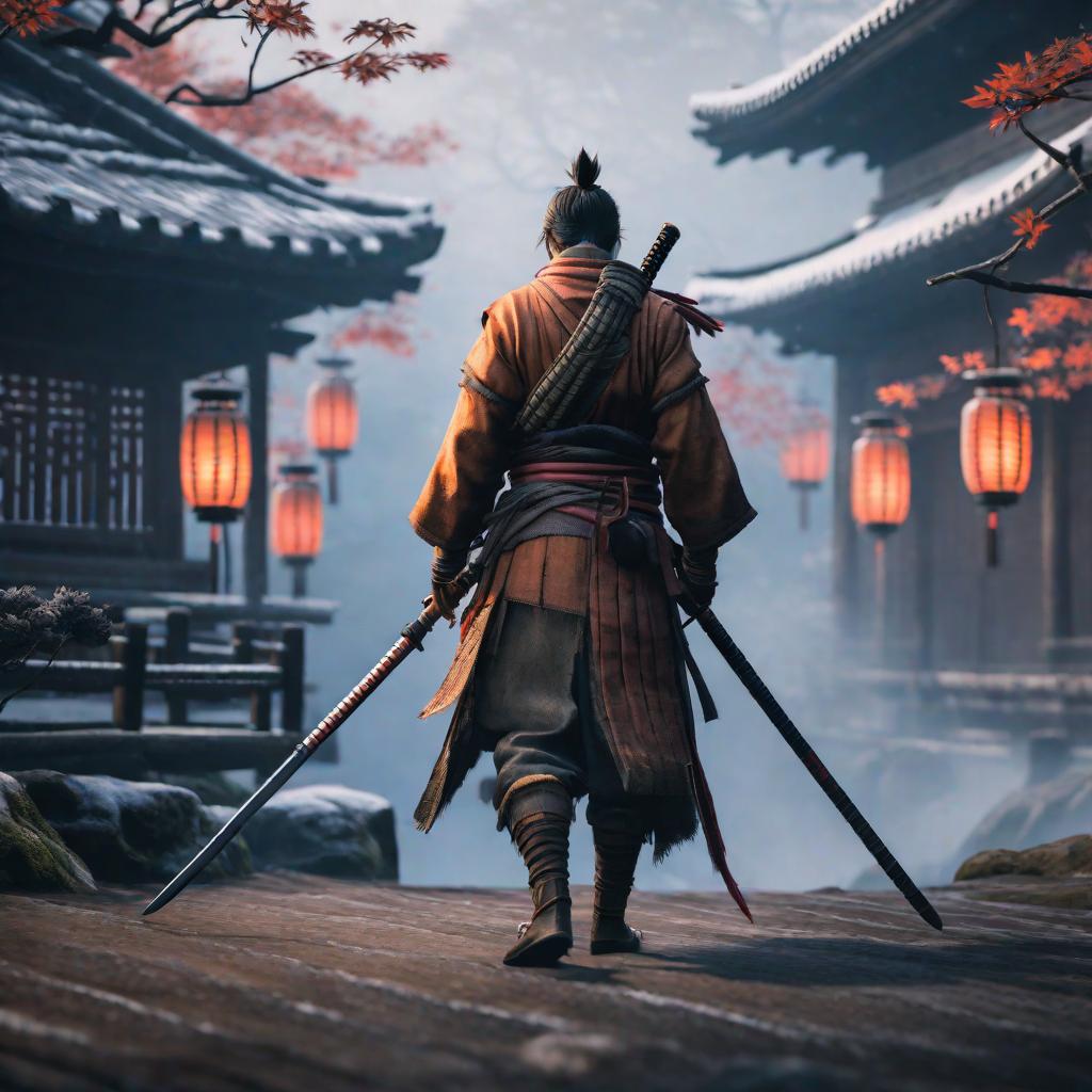  sekiro shadow die twice wallpaper, cute, hyper detail, full HD hyperrealistic, full body, detailed clothing, highly detailed, cinematic lighting, stunningly beautiful, intricate, sharp focus, f/1. 8, 85mm, (centered image composition), (professionally color graded), ((bright soft diffused light)), volumetric fog, trending on instagram, trending on tumblr, HDR 4K, 8K