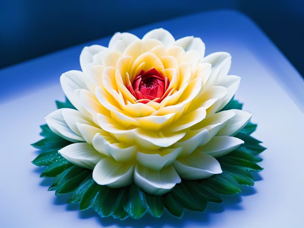  A closeup, ultradetailed image of a delicate sugar flower being intricately crafted layer by layer by a 3D printer, showcasing the fusion of technology and culinary art in a mesmerizing display of precision and creativity. hyperrealistic, full body, detailed clothing, highly detailed, cinematic lighting, stunningly beautiful, intricate, sharp focus, f/1. 8, 85mm, (centered image composition), (professionally color graded), ((bright soft diffused light)), volumetric fog, trending on instagram, trending on tumblr, HDR 4K, 8K