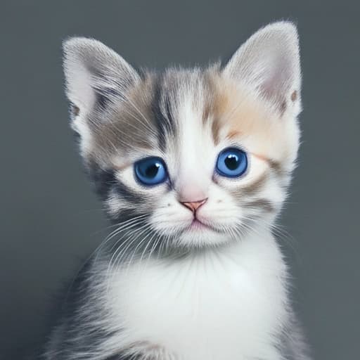 portrait+ style cute kitten