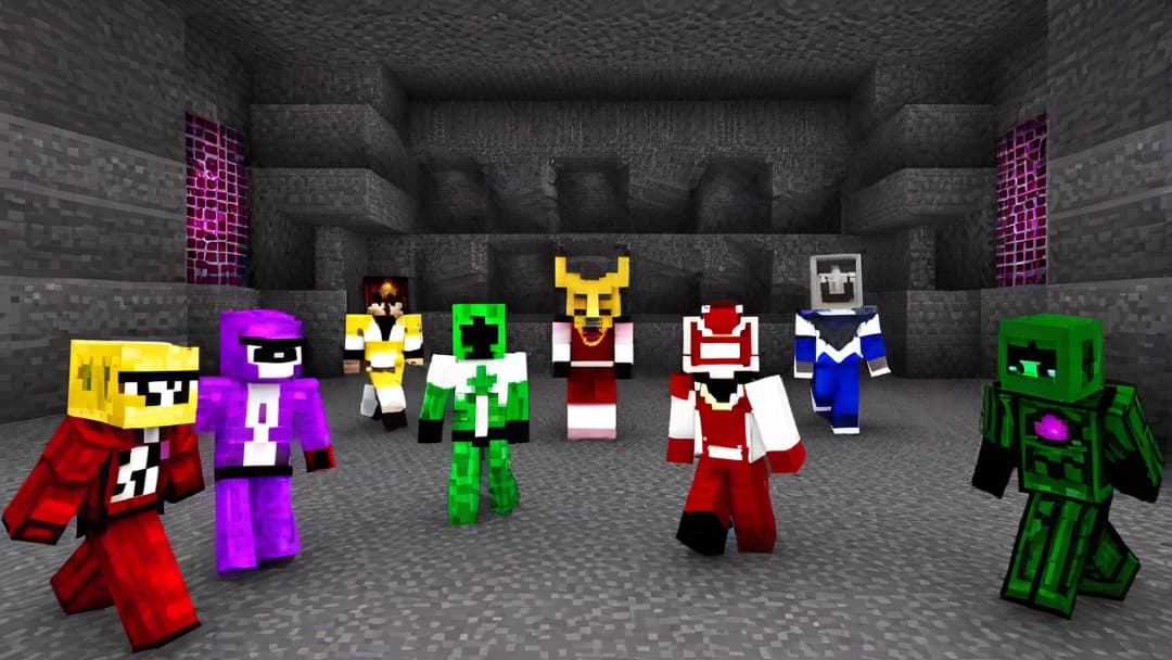  Create a striking image for your article on "Skin Minecraft Power Rangers" with a prompt that unleashes your creativity: Visualize an epic clash of vibrant and custom-designed Power Rangers in the world of Minecraft. Envision a thrilling battle scene where these pixelated heroes, adorned in meticulously crafted armor and wielding specialized weapons, fight against menacing foes amidst a dynamic landscape. Let your imagination roam as you depict the dynamic poses, intense expressions, and explosive powers of these digital warriors, all while highlighting the unique Minecraft-style elements that bring this crossover to life. hyperrealistic, full body, detailed clothing, highly detailed, cinematic lighting, stunningly beautiful, intricate, sharp focus, f/1. 8, 85mm, (centered image composition), (professionally color graded), ((bright soft diffused light)), volumetric fog, trending on instagram, trending on tumblr, HDR 4K, 8K