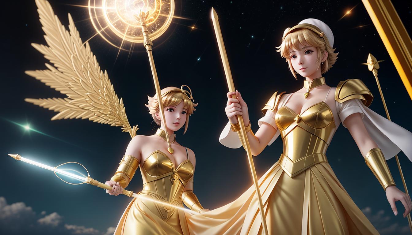  Retro anime aesthetics, retro futuristic A delicate hand holding a golden sceptre, the sceptre emits a soft glow, symbol of soft power, chambers of influence, elegant translucent background, profound impact, subtlety, reverberation, 4k, HDR, lens flare