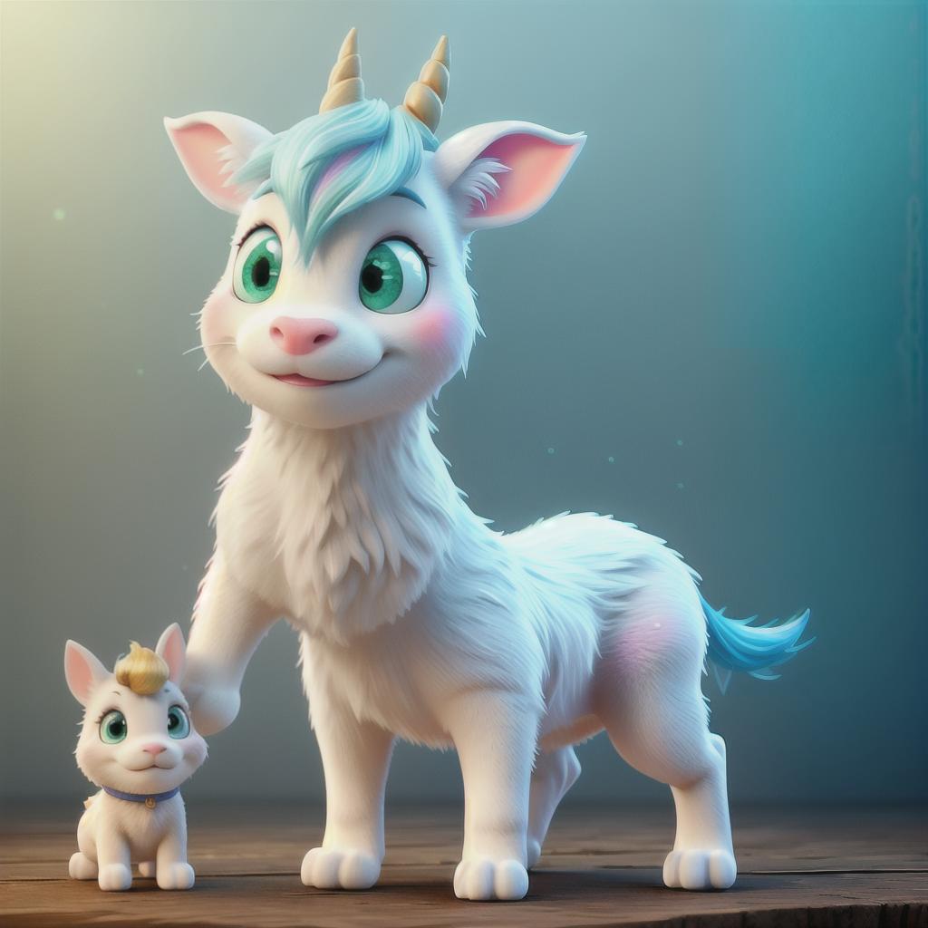  Baby Unicorn, Cartoon style 3D render, 64k, high resolution hyperrealistic, full body, detailed clothing, highly detailed, cinematic lighting, stunningly beautiful, intricate, sharp focus, f/1. 8, 85mm, (centered image composition), (professionally color graded), ((bright soft diffused light)), volumetric fog, trending on instagram, trending on tumblr, HDR 4K, 8K