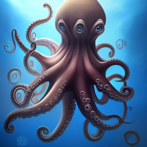 mdjrny-v4 style Photorealistic gigantic octopus from the deep.