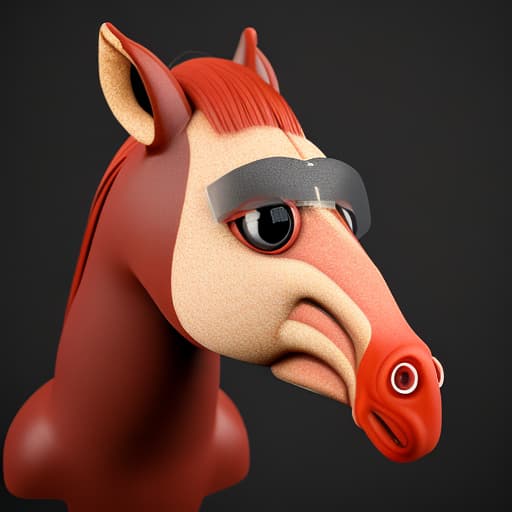 Fishhead horse with sausageskin and tiny eyes
