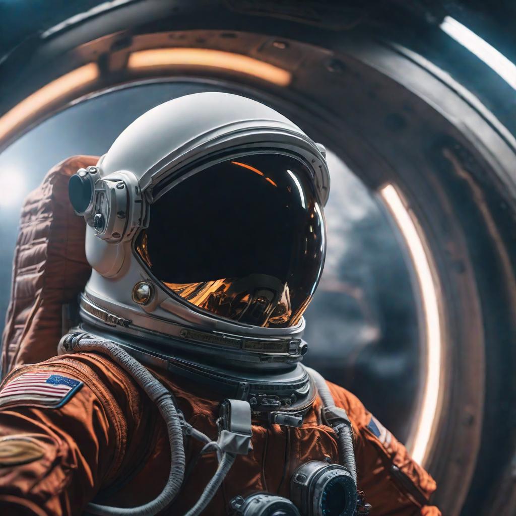  astronaut badge hyperrealistic, full body, detailed clothing, highly detailed, cinematic lighting, stunningly beautiful, intricate, sharp focus, f/1. 8, 85mm, (centered image composition), (professionally color graded), ((bright soft diffused light)), volumetric fog, trending on instagram, trending on tumblr, HDR 4K, 8K