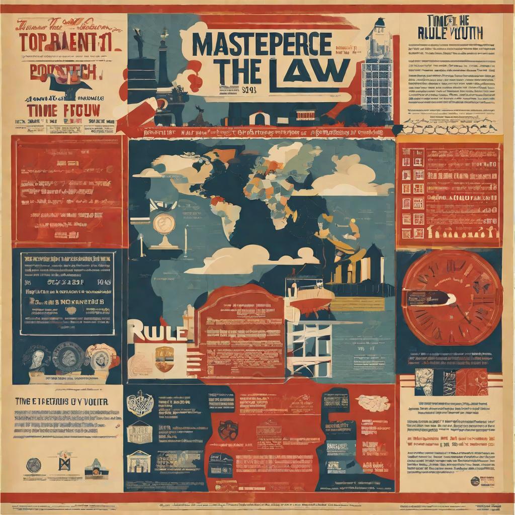  masterpiece, best quality, Poster design: Subject: The top of the poster highlights the theme of the event:"The Rule of Law Protects Youth." Time and Object: Below the theme, mark the date of the event:"May 6 - 12, 2024"and indicate the target audience:"All students." Focus: In the center of the poster, the publicity focus of the activity is displayed in eye-catching font, emphasizing the laws and regulations related to the study and implementation of Xi Jinping's thought of rule of law, such as Civil Code, Criminal Law, Education Law, Network Security Law, etc., as well as the integration of rule of law education with mental health education, safety self-care education and anti-bullying education. Programme: List the event 