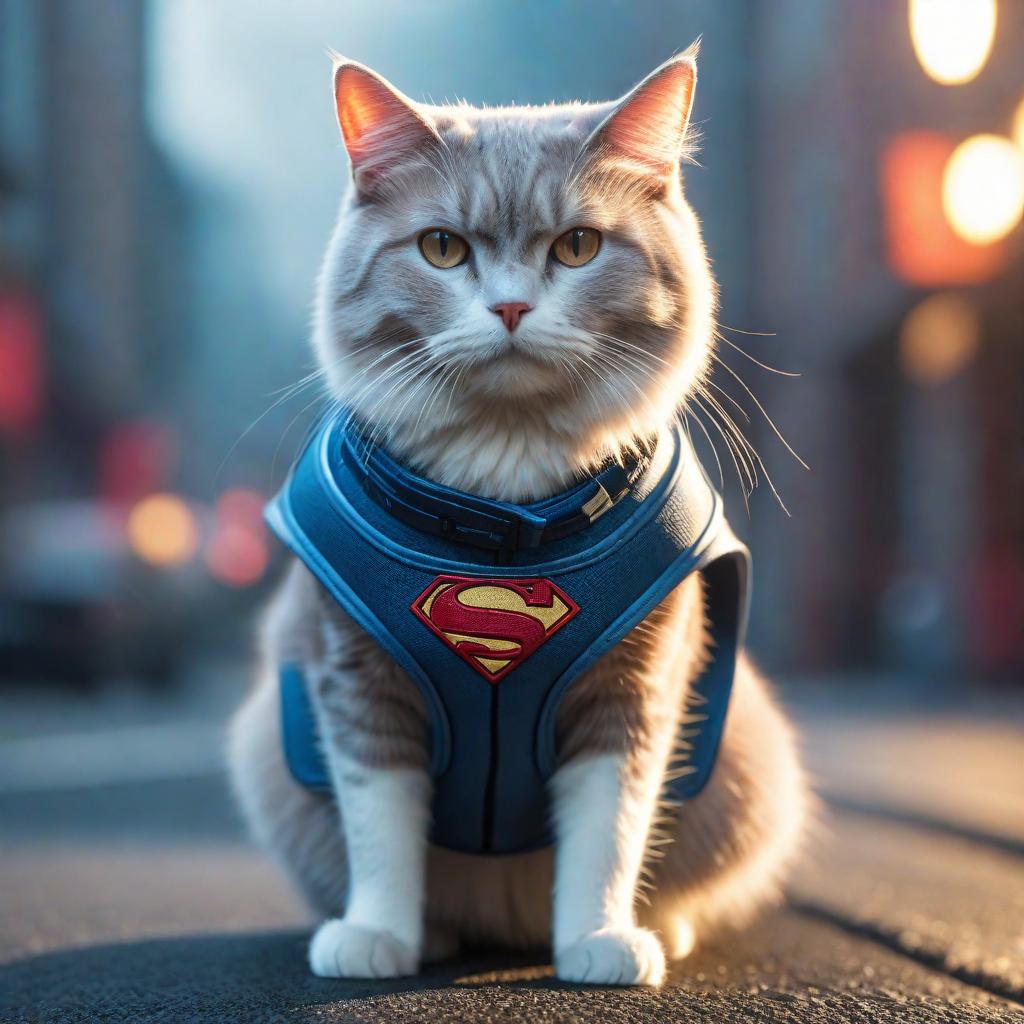  supercat --s2 hyperrealistic, full body, detailed clothing, highly detailed, cinematic lighting, stunningly beautiful, intricate, sharp focus, f/1. 8, 85mm, (centered image composition), (professionally color graded), ((bright soft diffused light)), volumetric fog, trending on instagram, trending on tumblr, HDR 4K, 8K