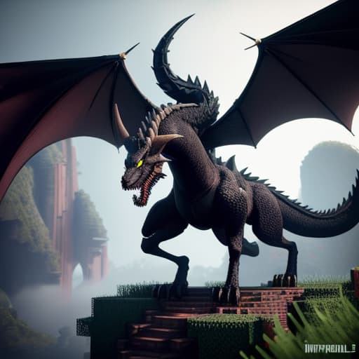  Minecraft YouTuber who kills a black dragon Disney style hyperrealistic, full body, detailed clothing, highly detailed, cinematic lighting, stunningly beautiful, intricate, sharp focus, f/1. 8, 85mm, (centered image composition), (professionally color graded), ((bright soft diffused light)), volumetric fog, trending on instagram, trending on tumblr, HDR 4K, 8K