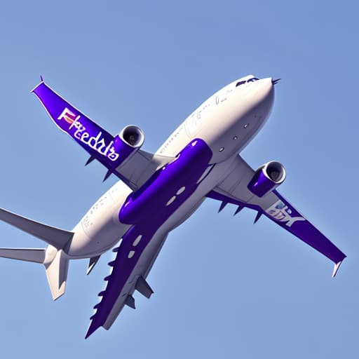  Create an image of a FedEx plane