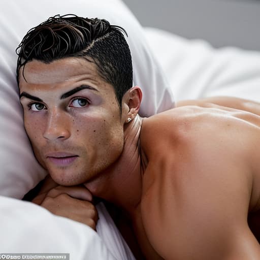  Cristiano Ronaldo overslept and his eyes were red while he was in his bed