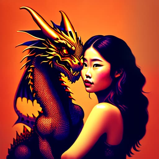  Girl and dragon