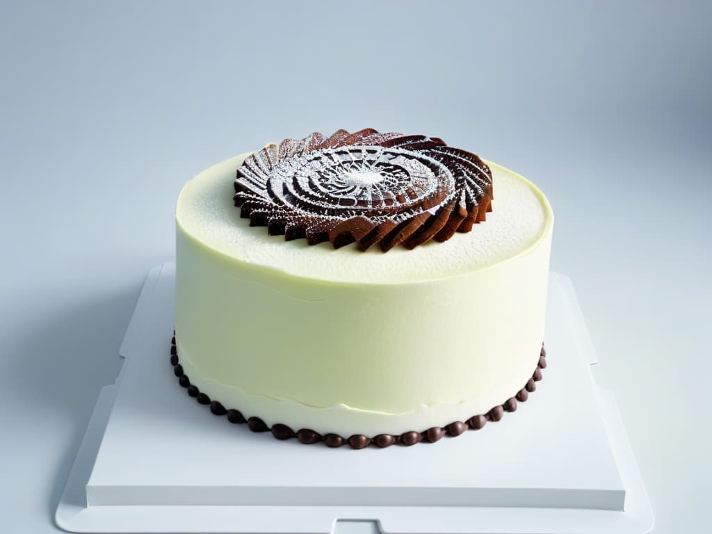  An ultradetailed 8k image showcasing an elegant, minimalist 3Dprinted cake adorned with intricate geometric patterns, surrounded by a variety of allergenfree ingredients like almond flour, coconut sugar, and dairyfree chocolate, set against a sleek, white backdrop. hyperrealistic, full body, detailed clothing, highly detailed, cinematic lighting, stunningly beautiful, intricate, sharp focus, f/1. 8, 85mm, (centered image composition), (professionally color graded), ((bright soft diffused light)), volumetric fog, trending on instagram, trending on tumblr, HDR 4K, 8K