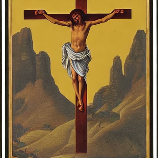  Christ on the cross with thorns