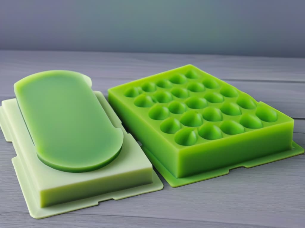  An ultradetailed image of a sleek, modern kitchen countertop adorned with an array of innovative silicone baking molds in various shapes and sizes. The molds are displayed neatly in a row, showcasing their intricate designs and versatility. Each mold is uniquely crafted to inspire creativity and elevate the baking experience, reflecting a professional and innovative approach to pastry making. The overall aesthetic is minimalist, with a focus on the highquality craftsmanship and design of the silicone molds. hyperrealistic, full body, detailed clothing, highly detailed, cinematic lighting, stunningly beautiful, intricate, sharp focus, f/1. 8, 85mm, (centered image composition), (professionally color graded), ((bright soft diffused light)), volumetric fog, trending on instagram, trending on tumblr, HDR 4K, 8K