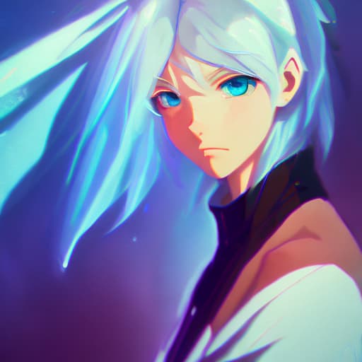 portrait+ style masterpiece. blurry background. loocing at viewers. 1girl. blue hair. Makoto Shinkai style. bangs. vibrant colors. 32K. high details. in the style skin art. blue eyes. full body. futures. beautiful.