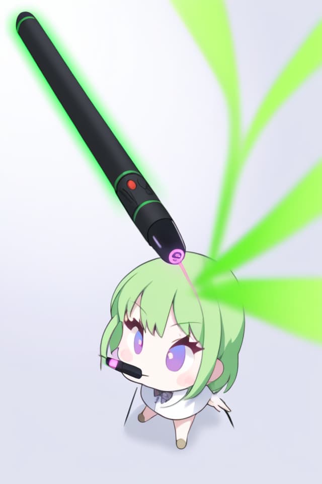  Green hair character laser pointer