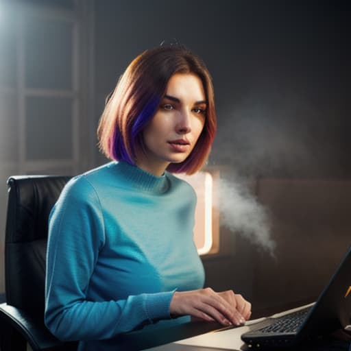  Prompt:hot gamer girl hyperrealistic, full body, detailed clothing, highly detailed, cinematic lighting, stunningly beautiful, intricate, sharp focus, f/1. 8, 85mm, (centered image composition), (professionally color graded), ((bright soft diffused light)), volumetric fog, trending on instagram, trending on tumblr, HDR 4K, 8K