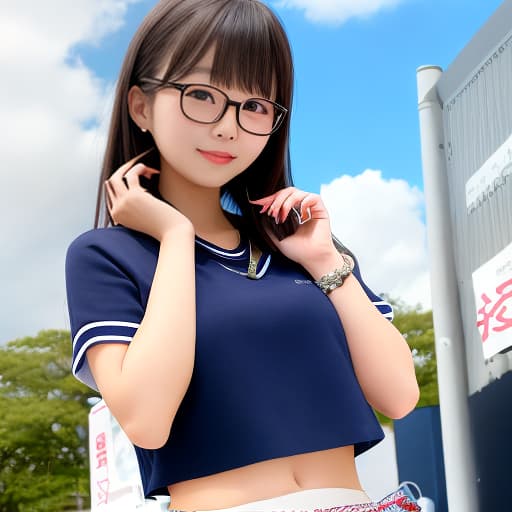 Elementary girl glasses Japan open after girl cute
