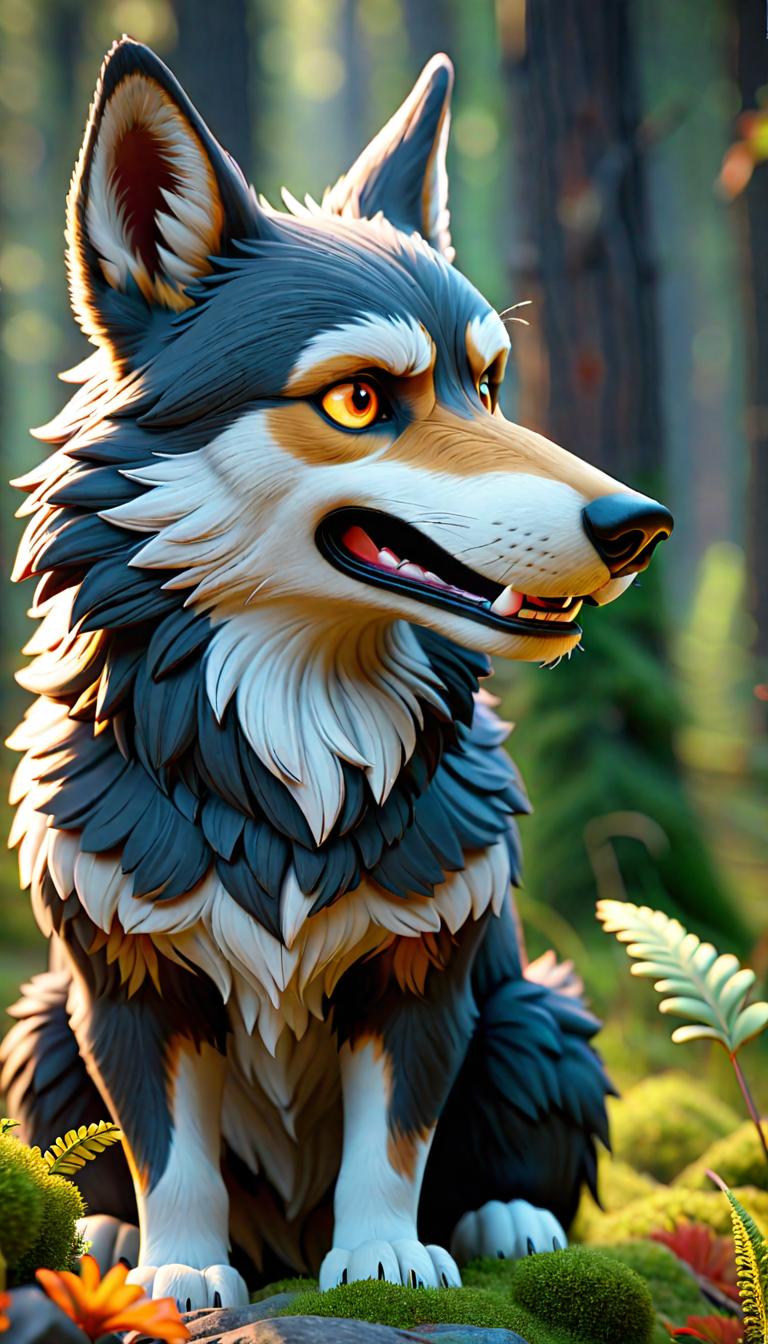  Professional 3D model of Cool FireWolf . Rendered with Octane, the model is highly detailed,dramatic lighting. hyperrealistic, full body, detailed clothing, highly detailed, cinematic lighting, stunningly beautiful, intricate, sharp focus, f/1. 8, 85mm, (centered image composition), (professionally color graded), ((bright soft diffused light)), volumetric fog, trending on instagram, trending on tumblr, HDR 4K, 8K