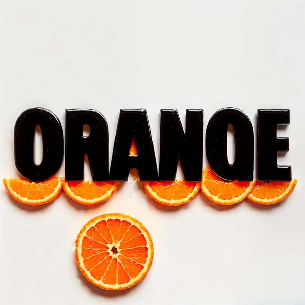  type in the form of orange slices, best quality, masterpiece