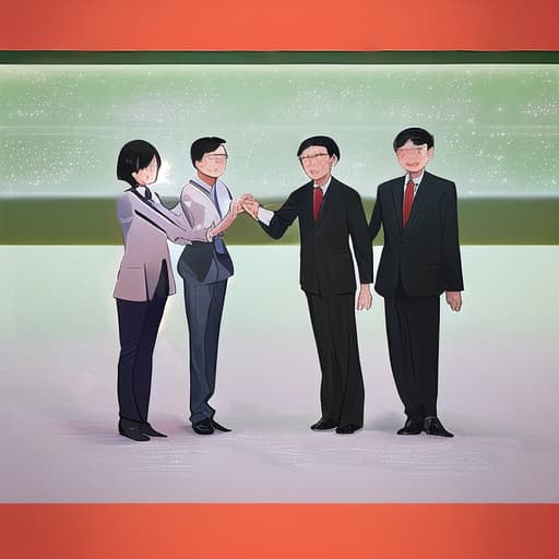  President Tsai and President Xi shake hand with each other in Taipei.