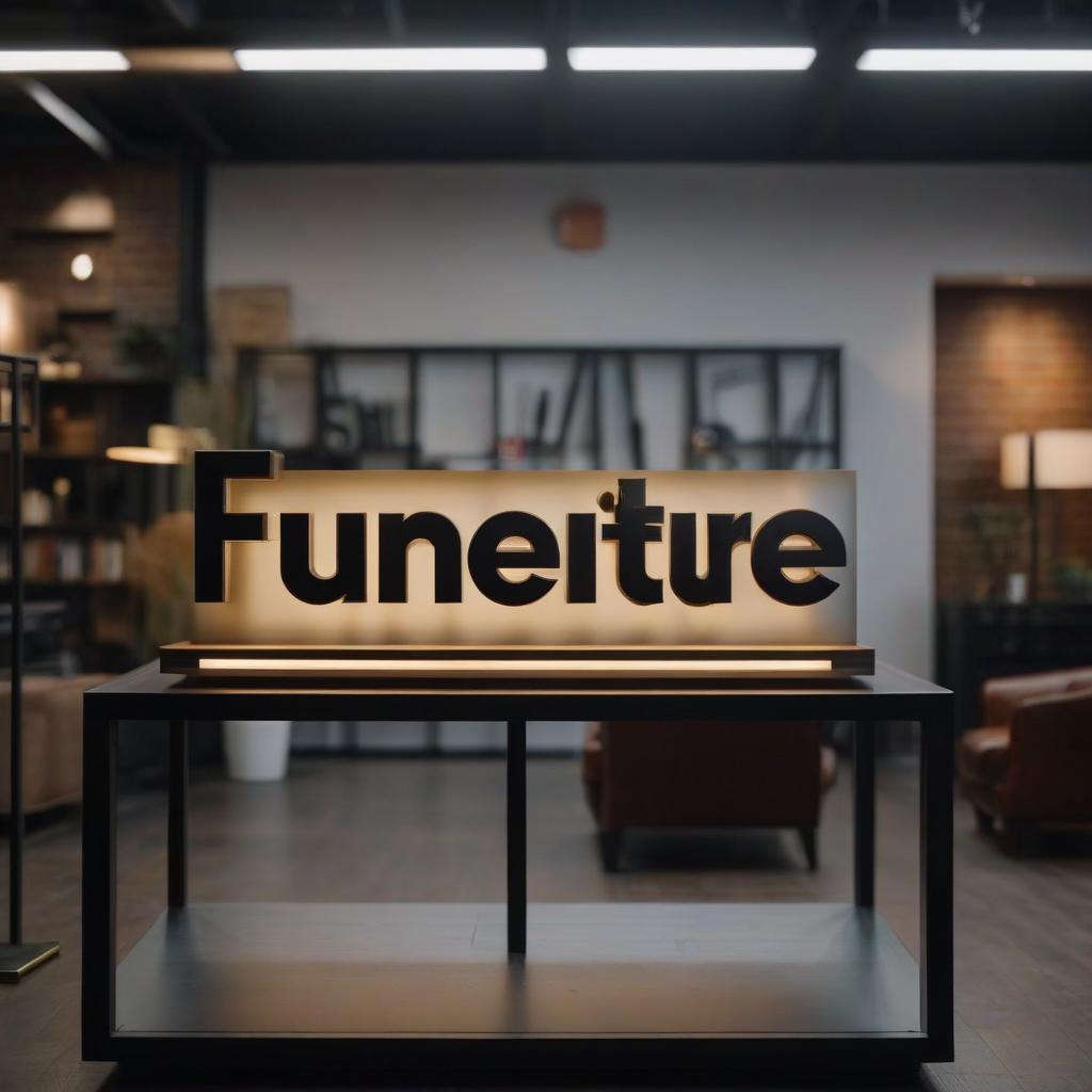  A small commercial sign is needed to describe the activities of a furniture company. hyperrealistic, full body, detailed clothing, highly detailed, cinematic lighting, stunningly beautiful, intricate, sharp focus, f/1. 8, 85mm, (centered image composition), (professionally color graded), ((bright soft diffused light)), volumetric fog, trending on instagram, trending on tumblr, HDR 4K, 8K