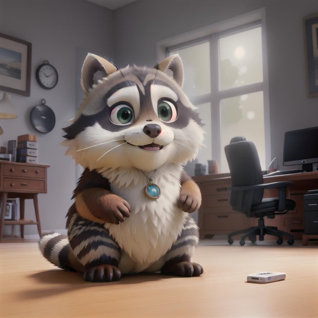  raccoon sitting in gaming chair front a computer on desktop, ((semi anthropomorphic)),(full body), tail, belly, sitting, fat, (chubby), (((white background))), solo, desktop, gaming chair, side view,  [[[clothes]]] hyperrealistic, full body, detailed clothing, highly detailed, cinematic lighting, stunningly beautiful, intricate, sharp focus, f/1. 8, 85mm, (centered image composition), (professionally color graded), ((bright soft diffused light)), volumetric fog, trending on instagram, trending on tumblr, HDR 4K, 8K