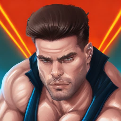 portrait+ style Brian cage queer face