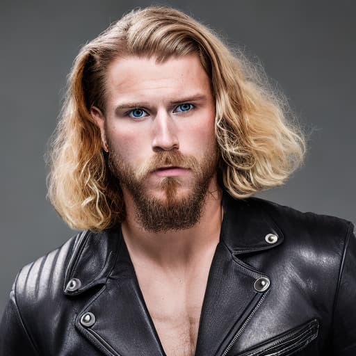 portrait+ style wwe queer blonde hunk dude face