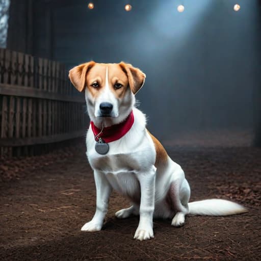  dog hyperrealistic, full body, detailed clothing, highly detailed, cinematic lighting, stunningly beautiful, intricate, sharp focus, f/1. 8, 85mm, (centered image composition), (professionally color graded), ((bright soft diffused light)), volumetric fog, trending on instagram, trending on tumblr, HDR 4K, 8K