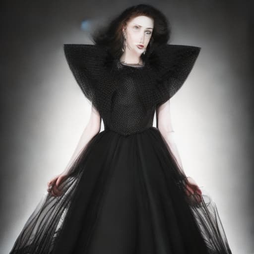 portrait+ style science-fiction dress beautifull women goth