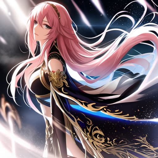  Megurine Luka, ring lighting, hyperrealistic, full body, detailed clothing, highly detailed, cinematic lighting, stunningly beautiful, intricate, sharp focus, f/1. 8, 85mm, (centered image composition), (professionally color graded), ((bright soft diffused light)), volumetric fog, trending on instagram, trending on tumblr, HDR 4K, 8K