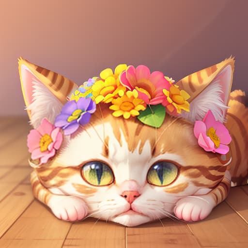  Three flower cat head