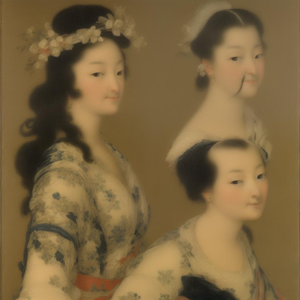 portrait+ style gorgeous Japanese  1woman wearing, in her thirties, wide face, negligee, corset and,, 1woman, single woman
