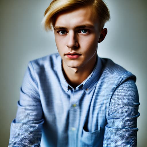 portrait+ style russian homosexual queer twink blonde very cute dude face