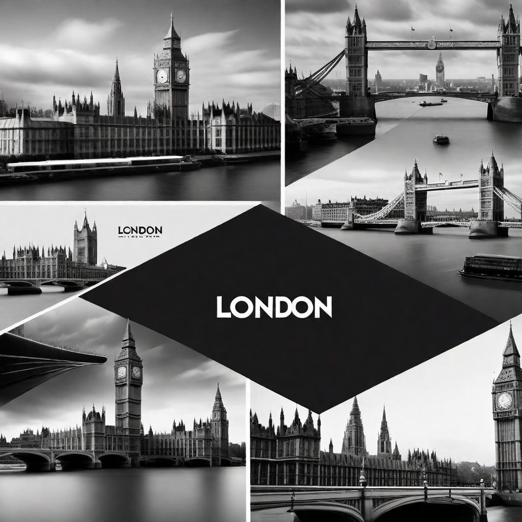  Design a simple and elegant logo for a brand called 'London'. The logo should be minimalist and modern, using black and white colors to convey sophistication. Incorporate a subtle reference to an iconic London element such as the London Bridge, the Big Ben or the outline of the city's skyline, but keep the design clean and uncluttered. The font should be sleek and contemporary, with the name 'London' being the focal point of the logo. hyperrealistic, full body, detailed clothing, highly detailed, cinematic lighting, stunningly beautiful, intricate, sharp focus, f/1. 8, 85mm, (centered image composition), (professionally color graded), ((bright soft diffused light)), volumetric fog, trending on instagram, trending on tumblr, HDR 4K, 8K