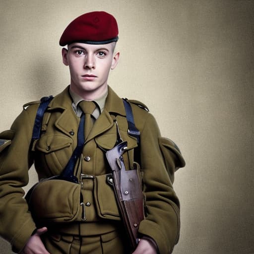 portrait+ style Second World War British soldier